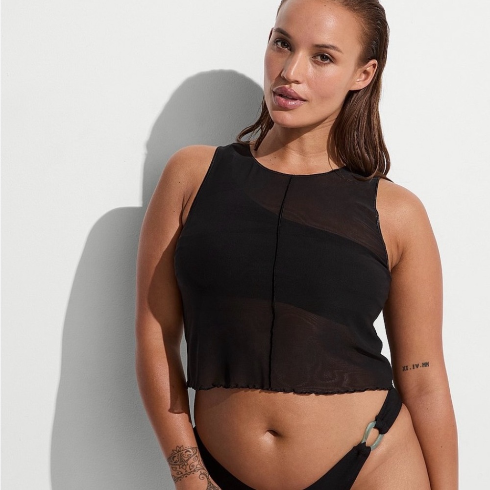 NWT XL Victoria's Secret sheer swim top